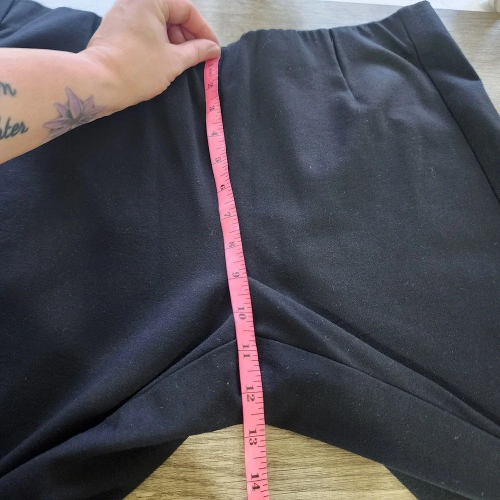 J. Jill Ponte Slim Leg Pants Black Pull On Trousers Large RN 97641 - Picture 6 of 8